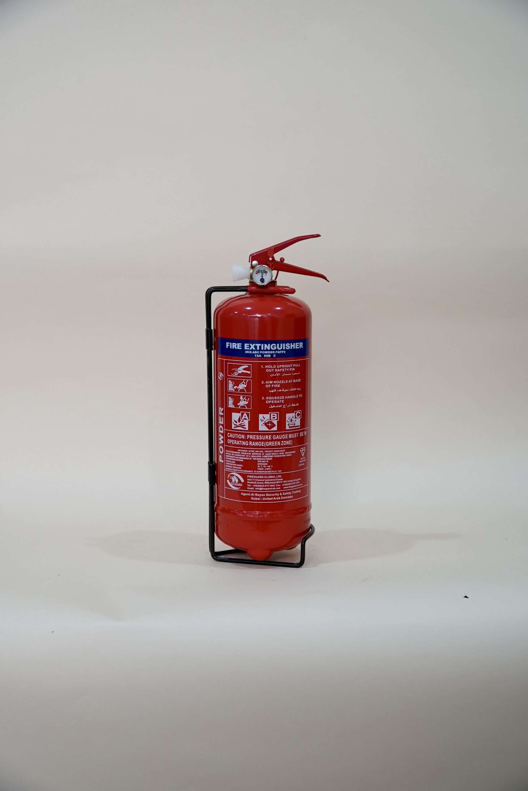 FIREGUARD-2KG DCP FIRE EXTINGUISHER-FGFP2-AED40